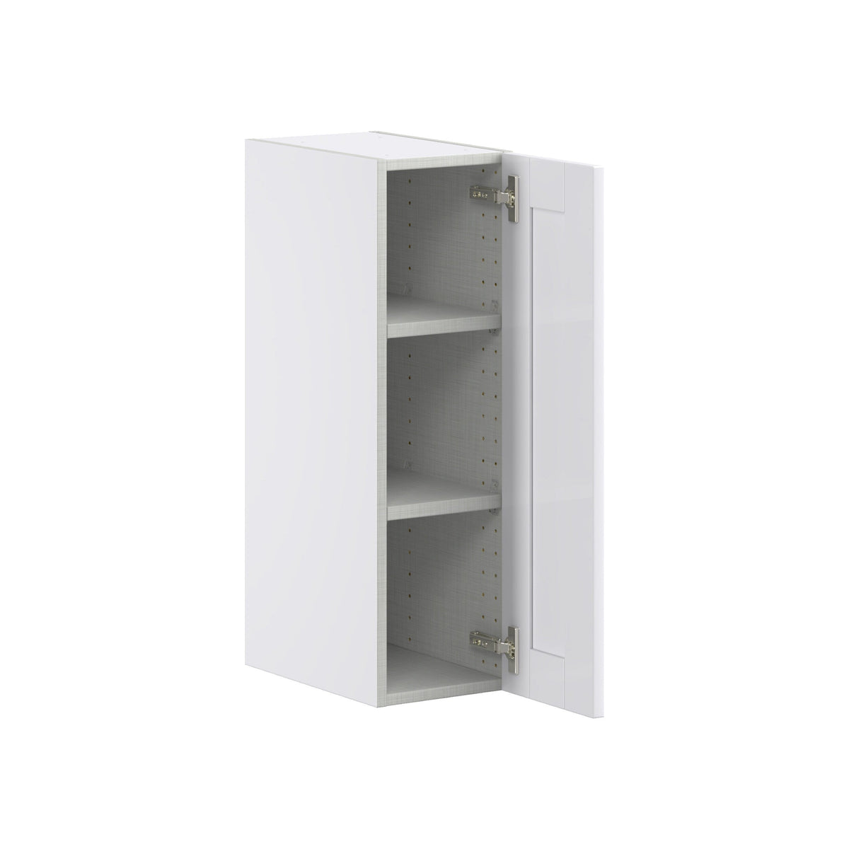 Hugo&Borg Rosemont 9-in W x 30-in H x 14-in D Glacier White Wall Fully Assembled Cabinet (Flat Panel Shaker Door Style)