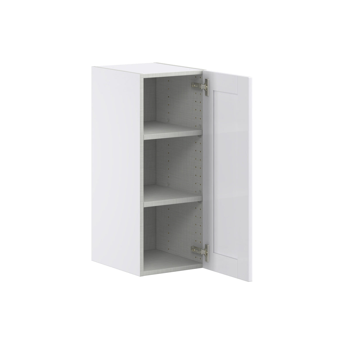 Hugo&Borg Rosemont 12-in W x 30-in H x 14-in D Glacier White Wall Fully Assembled Cabinet (Flat Panel Shaker Door Style)