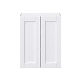 Hugo&Borg Rosemont 24-in W x 30-in H x 14-in D Glacier White Wall Fully Assembled Cabinet (Flat Panel Shaker Door Style)