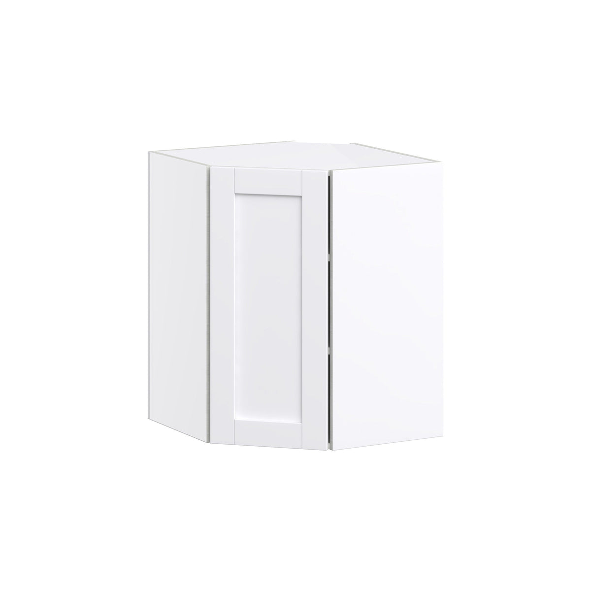 Hugo&Borg Rosemont 24-in W x 30-in H x 14-in D Glacier White Diagonal Corner Wall Fully Assembled Cabinet (Flat Panel Shaker Style)