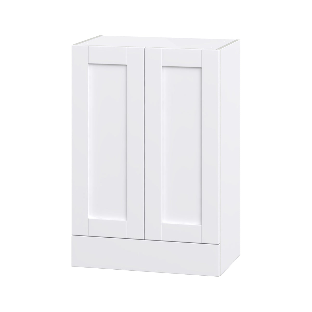 Hugo&Borg Rosemont 24-in W x 35-in H x 14-in D Glacier White 1-Drawer Wall Fully Assembled Cabinet (Flat Panel Shaker Style)