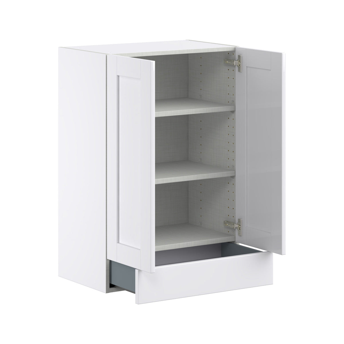 Hugo&Borg Rosemont 24-in W x 35-in H x 14-in D Glacier White 1-Drawer Wall Fully Assembled Cabinet (Flat Panel Shaker Style)