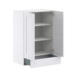 Hugo&Borg Rosemont 24-in W x 35-in H x 14-in D Glacier White 1-Drawer Wall Fully Assembled Cabinet (Flat Panel Shaker Style)