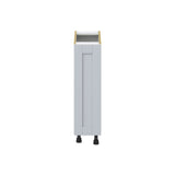 Hugo&Borg Charlesberg 9-in W x 34.5-in H x 24-in D Gray Base Fully Assembled Cabinet (Flat Panel Shaker Door Style)