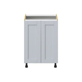 Hugo&Borg Charlesberg 24-in W x 34.5-in H x 24-in D Gray Base Fully Assembled Cabinet (Flat Panel Shaker Door Style)