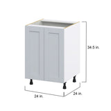 Hugo&Borg Charlesberg 24-in W x 34.5-in H x 24-in D Gray Base Fully Assembled Cabinet (Flat Panel Shaker Door Style)