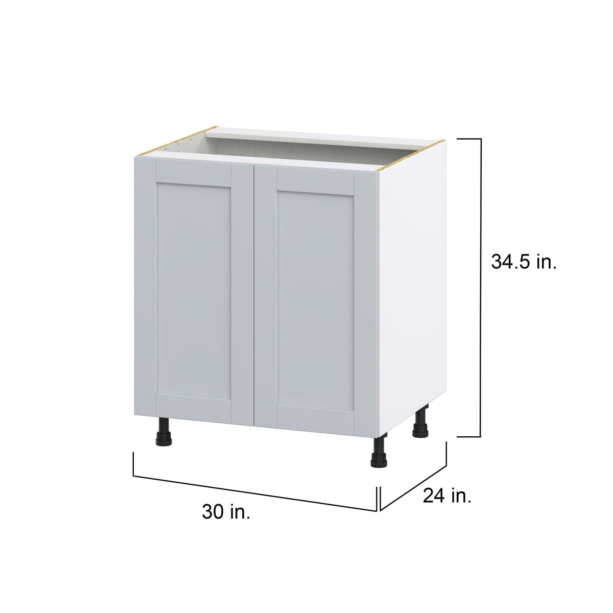Hugo&Borg Charlesberg 30-in W x 34.5-in H x 24-in D Gray Base Fully Assembled Cabinet (Flat Panel Shaker Door Style)