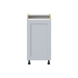 Hugo&Borg Charlesberg 18-in W x 34.5-in H x 24-in D Gray 3-Drawers Base Fully Assembled Cabinet (Flat Panel Shaker Style)