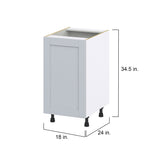 Hugo&Borg Charlesberg 18-in W x 34.5-in H x 24-in D Gray 3-Drawers Base Fully Assembled Cabinet (Flat Panel Shaker Style)