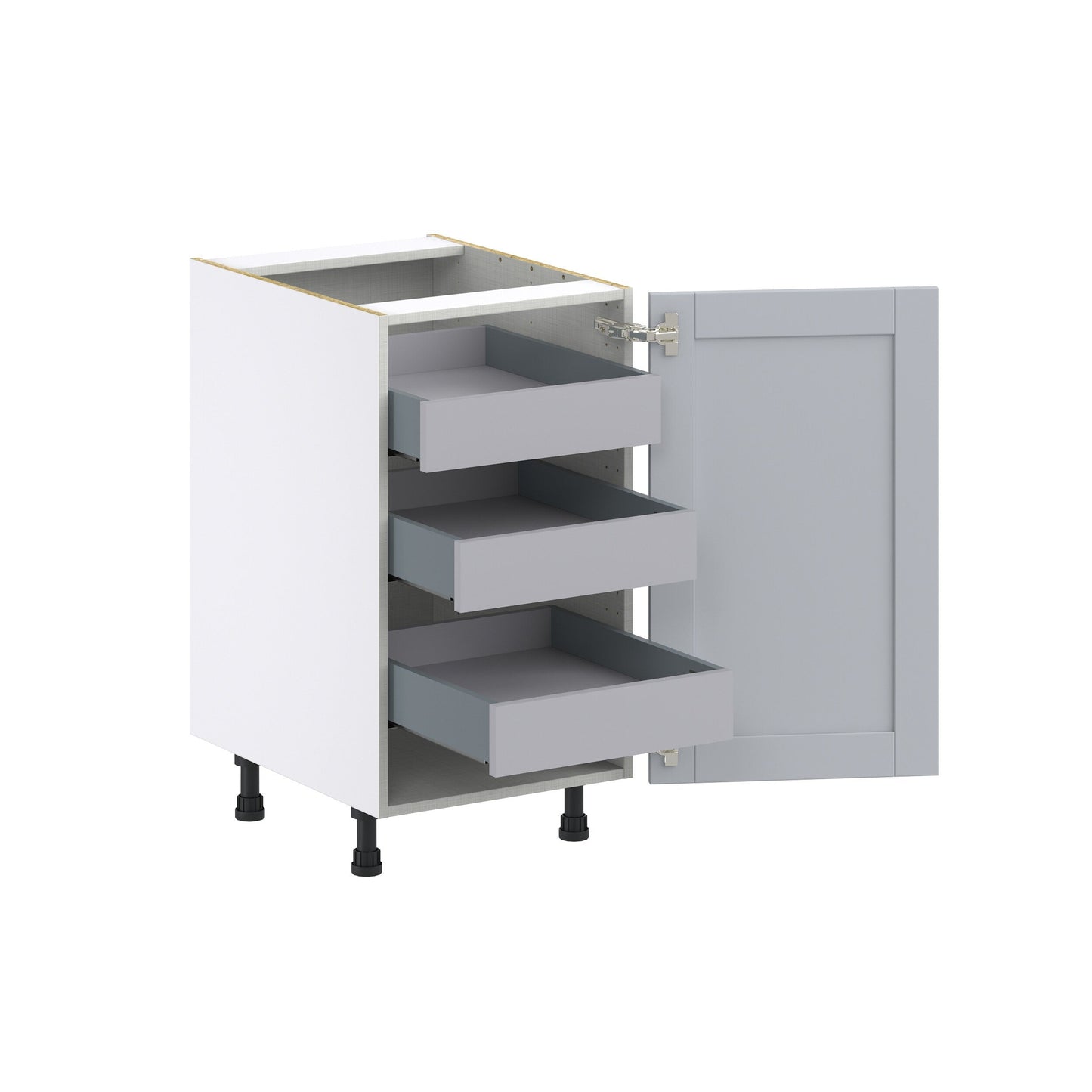 Hugo&Borg Charlesberg 18-in W x 34.5-in H x 24-in D Gray 3-Drawers Base Fully Assembled Cabinet (Flat Panel Shaker Style)