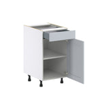 Hugo&Borg Charlesberg 18-in W x 34.5-in H x 24-in D Gray 1-Drawer Base Fully Assembled Cabinet (Flat Panel Shaker Style)