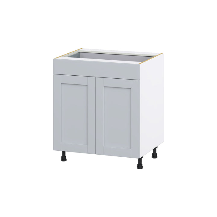 Hugo&Borg Charlesberg 30-in W x 34.5-in H x 24-in D Gray 1-Drawer Base Fully Assembled Cabinet (Flat Panel Shaker Style)