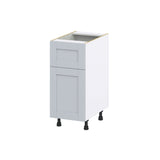 Hugo&Borg Charlesberg 15-in W x 34.5-in H x 24-in D Gray 1-Drawer Base Fully Assembled Cabinet (Flat Panel Shaker Style)