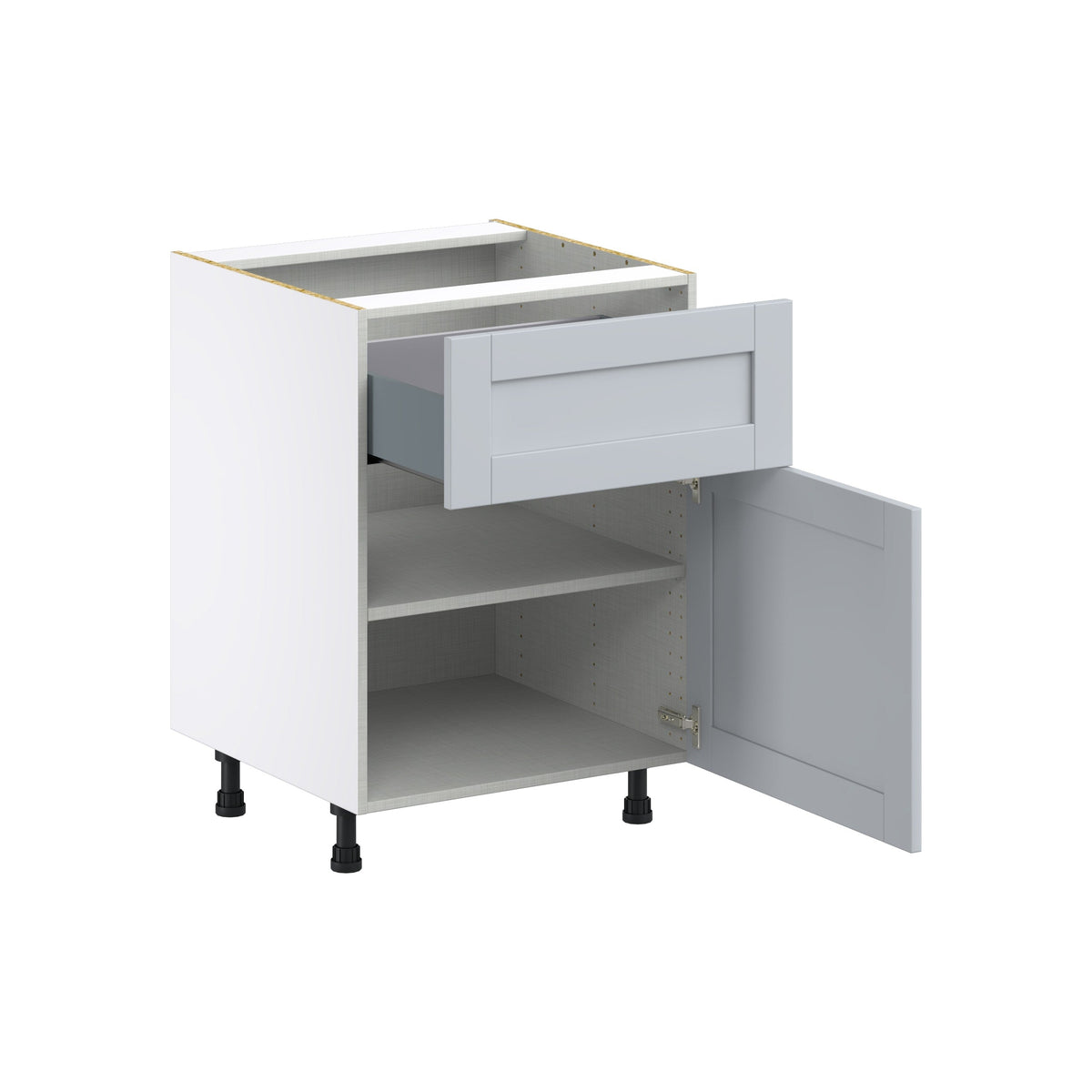 Hugo&Borg Charlesberg 24-in W x 34.5-in H x 24-in D Gray 1-Drawer Base Fully Assembled Cabinet (Flat Panel Shaker Style)