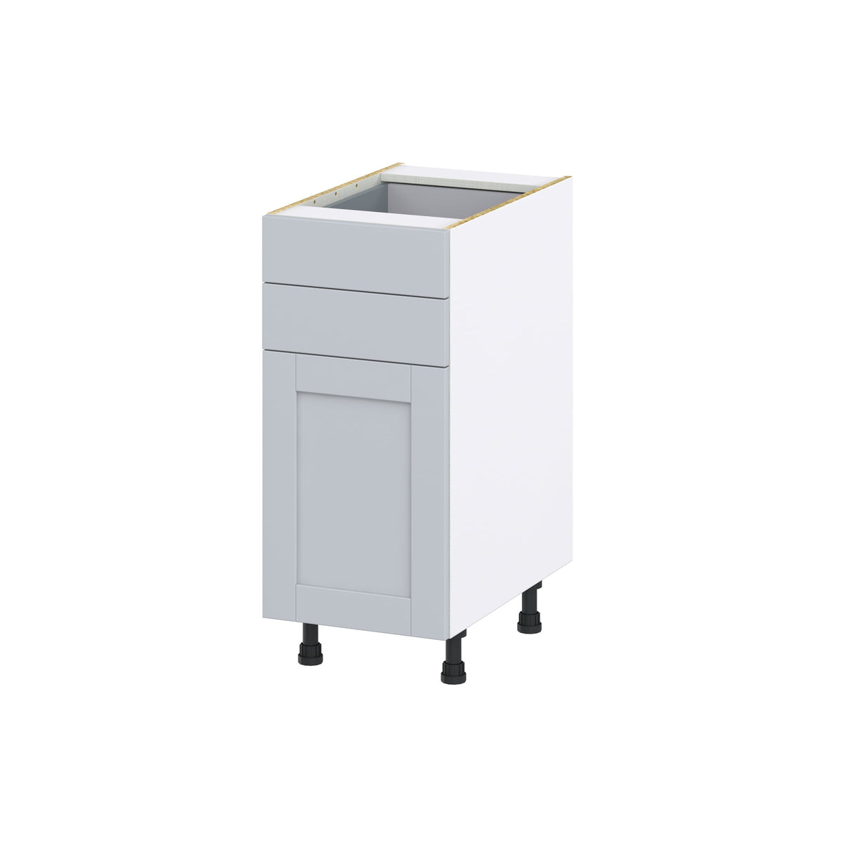 Hugo&Borg Charlesberg 15-in W x 34.5-in H x 24-in D Gray 2-Drawers Base Fully Assembled Cabinet (Flat Panel Shaker Style)