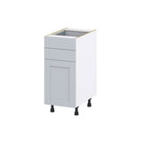 Hugo&Borg Charlesberg 15-in W x 34.5-in H x 24-in D Gray 2-Drawers Base Fully Assembled Cabinet (Flat Panel Shaker Style)