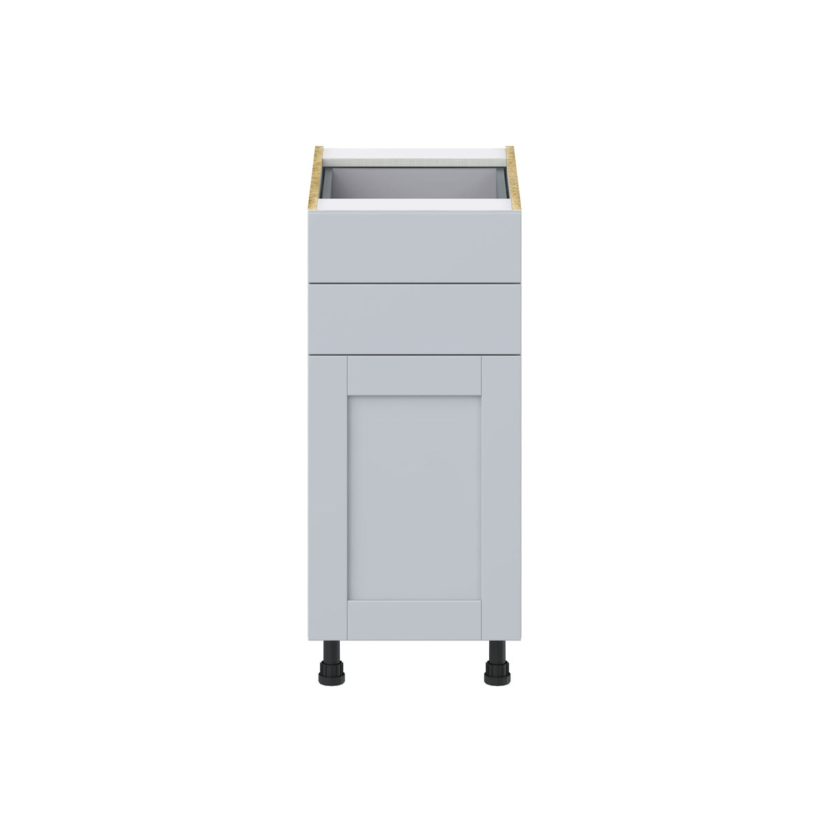 Hugo&Borg Charlesberg 15-in W x 34.5-in H x 24-in D Gray 2-Drawers Base Fully Assembled Cabinet (Flat Panel Shaker Style)