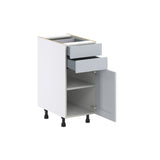 Hugo&Borg Charlesberg 15-in W x 34.5-in H x 24-in D Gray 2-Drawers Base Fully Assembled Cabinet (Flat Panel Shaker Style)