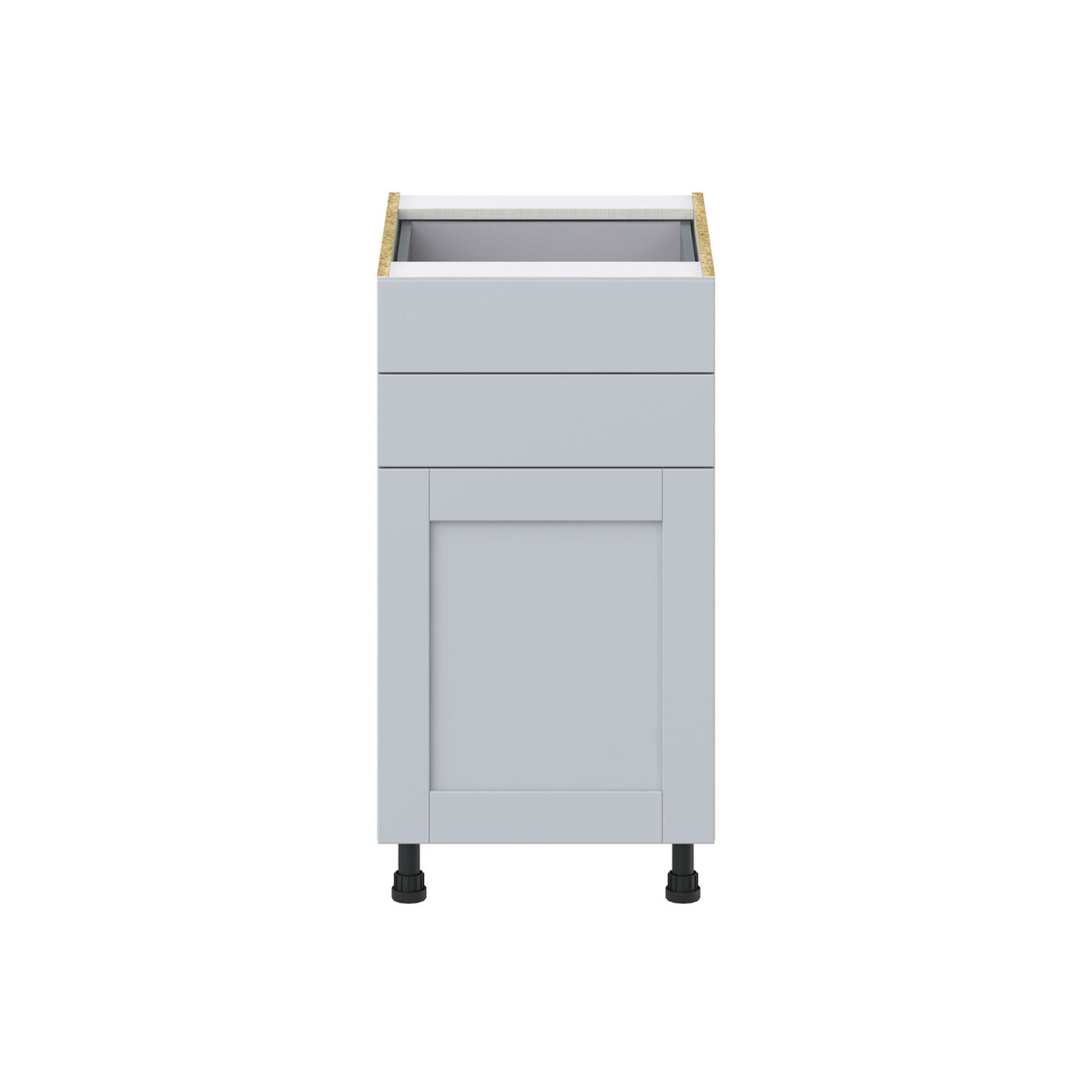 Hugo&Borg Charlesberg 18-in W x 34.5-in H x 24-in D Gray 2-Drawers Base Fully Assembled Cabinet (Flat Panel Shaker Style)