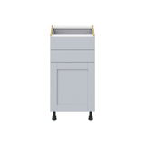 Hugo&Borg Charlesberg 18-in W x 34.5-in H x 24-in D Gray 2-Drawers Base Fully Assembled Cabinet (Flat Panel Shaker Style)