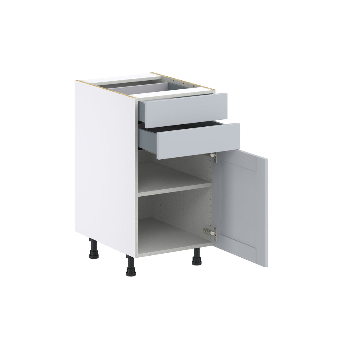 Hugo&Borg Charlesberg 18-in W x 34.5-in H x 24-in D Gray 2-Drawers Base Fully Assembled Cabinet (Flat Panel Shaker Style)