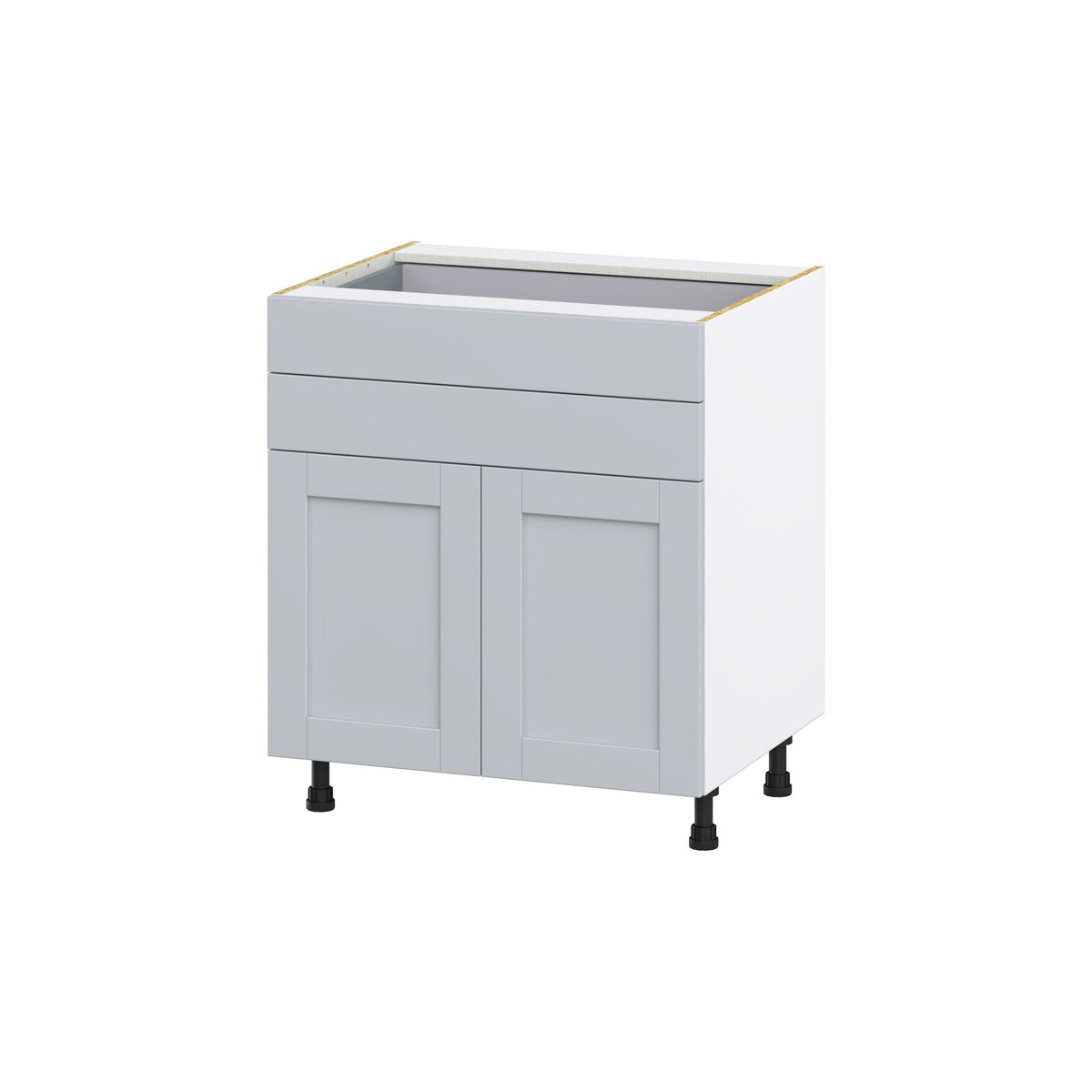Hugo&Borg Charlesberg 30-in W x 34.5-in H x 24-in D Gray 2-Drawers Base Fully Assembled Cabinet (Flat Panel Shaker Style)