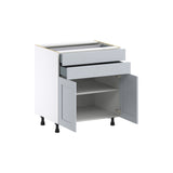 Hugo&Borg Charlesberg 30-in W x 34.5-in H x 24-in D Gray 2-Drawers Base Fully Assembled Cabinet (Flat Panel Shaker Style)