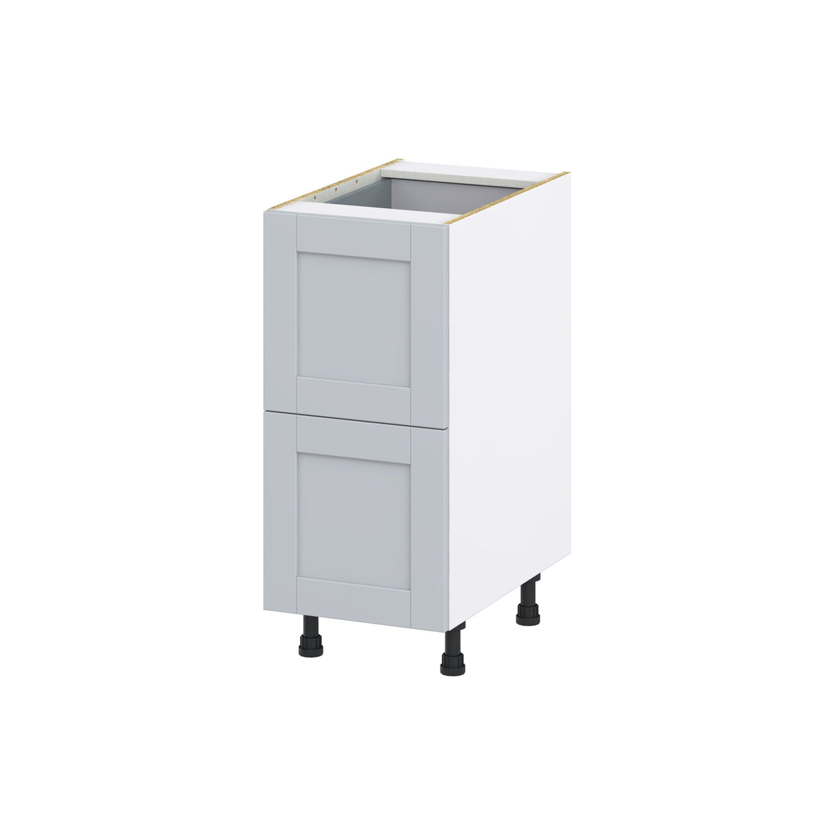 Hugo&Borg Charlesberg 15-in W x 34.5-in H x 24-in D Gray 2-Drawer Base Fully Assembled Cabinet