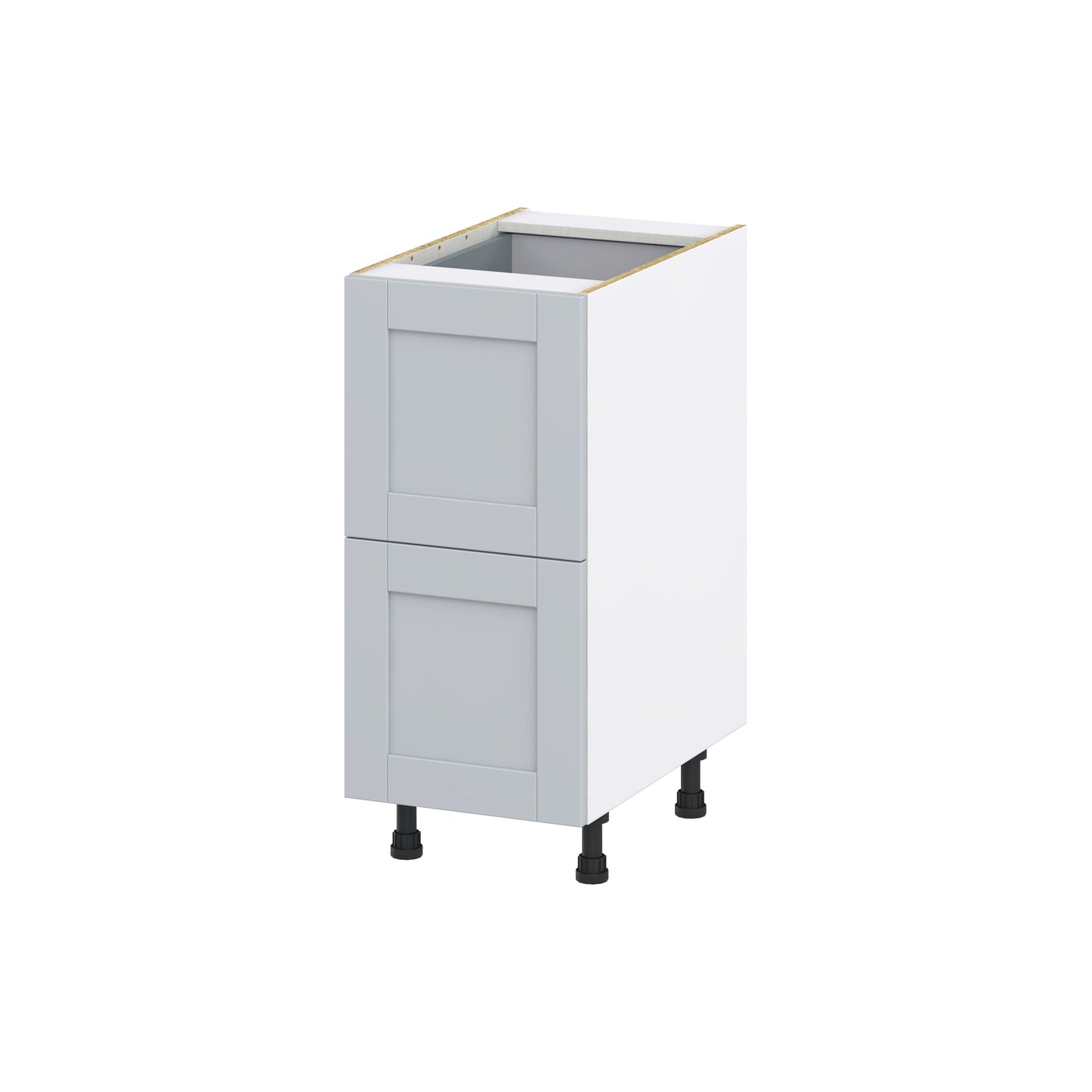 Hugo&Borg Charlesberg 15-in W x 34.5-in H x 24-in D Gray 2-Drawer Base Fully Assembled Cabinet