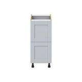 Hugo&Borg Charlesberg 15-in W x 34.5-in H x 24-in D Gray 2-Drawer Base Fully Assembled Cabinet