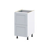 Hugo&Borg Charlesberg 18-in W x 34.5-in H x 24-in D Gray 2-Drawer Base Fully Assembled Cabinet