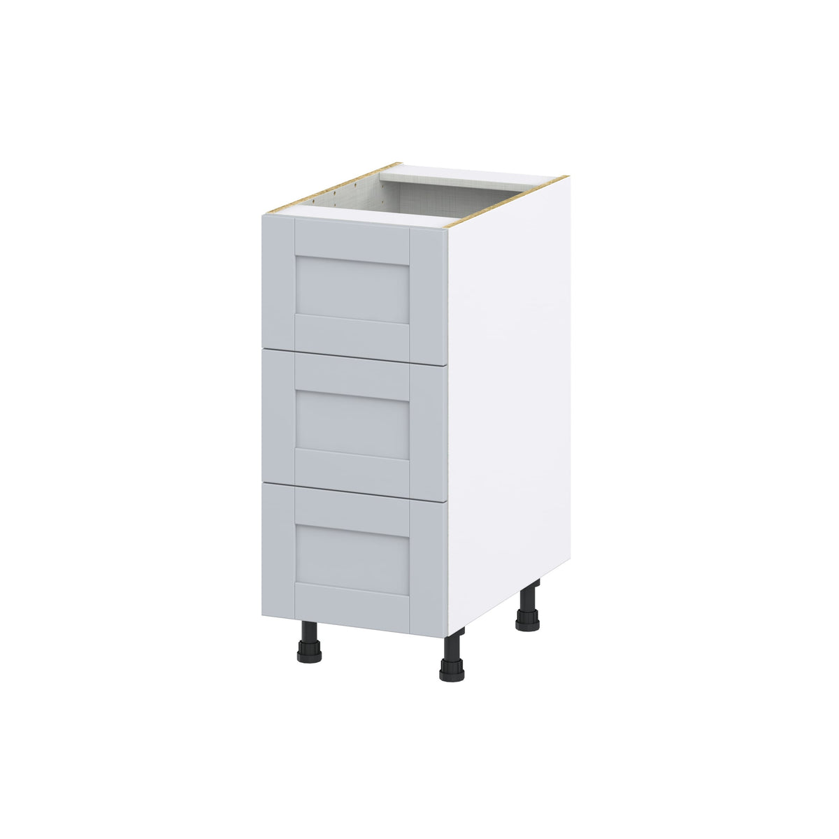 Hugo&Borg Charlesberg 15-in W x 34.5-in H x 24-in D Gray 3-Drawer Base Fully Assembled Cabinet