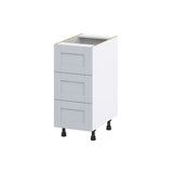Hugo&Borg Charlesberg 15-in W x 34.5-in H x 24-in D Gray 3-Drawer Base Fully Assembled Cabinet