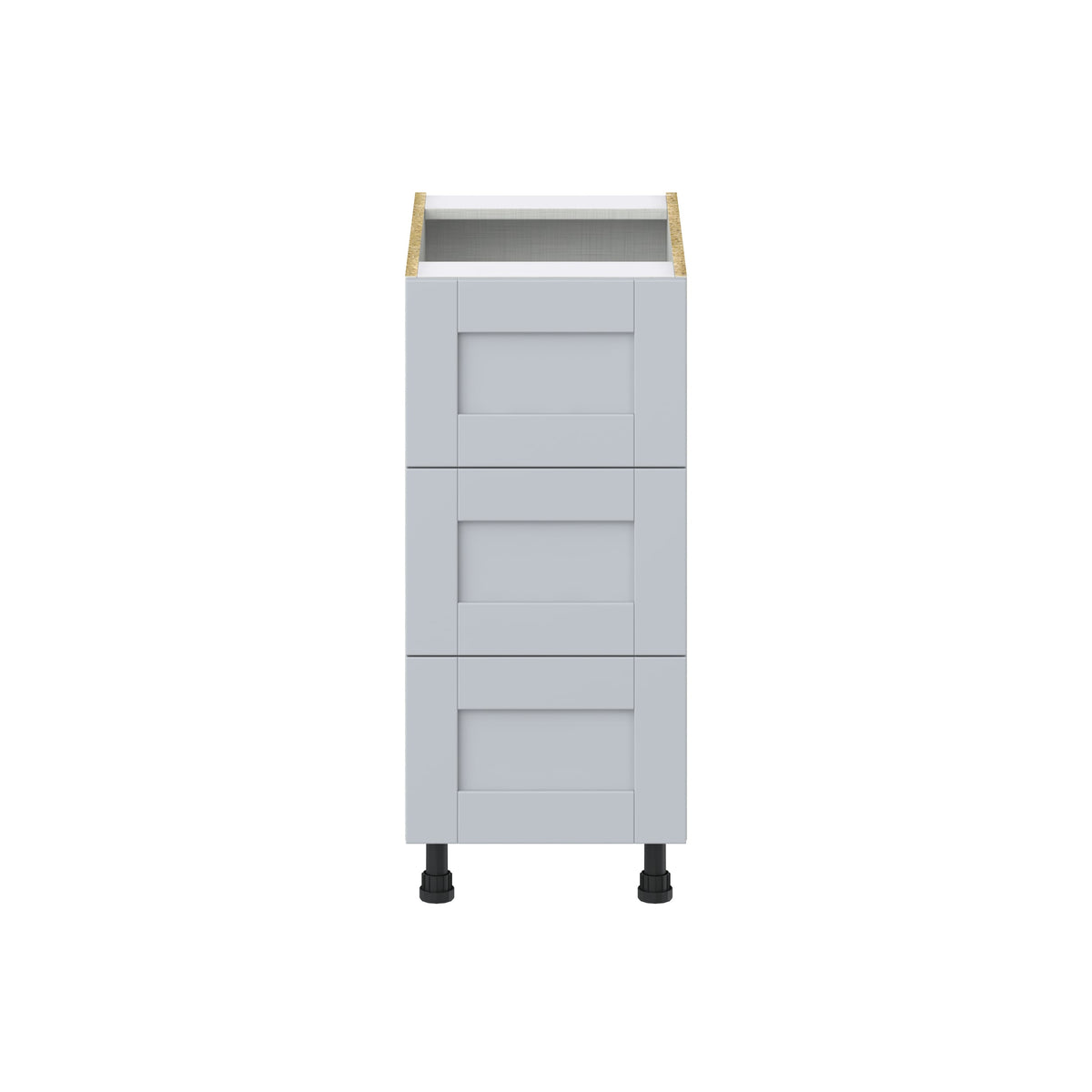 Hugo&Borg Charlesberg 15-in W x 34.5-in H x 24-in D Gray 3-Drawer Base Fully Assembled Cabinet