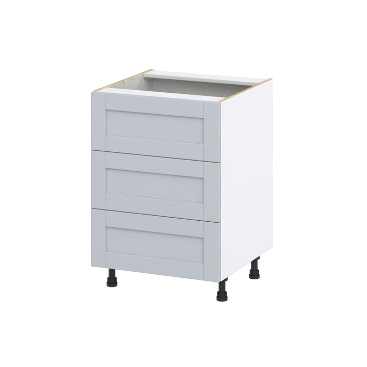 Hugo&Borg Charlesberg 24-in W x 34.5-in H x 24-in D Gray 3-Drawer Base Fully Assembled Cabinet