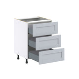 Hugo&Borg Charlesberg 24-in W x 34.5-in H x 24-in D Gray 3-Drawer Base Fully Assembled Cabinet