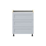 Hugo&Borg Charlesberg 30-in W x 34.5-in H x 24-in D Gray 3-Drawer Base Fully Assembled Cabinet