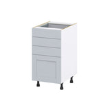 Hugo&Borg Charlesberg 18-in W x 34.5-in H x 24-in D Gray 4-Drawer Base Fully Assembled Cabinet