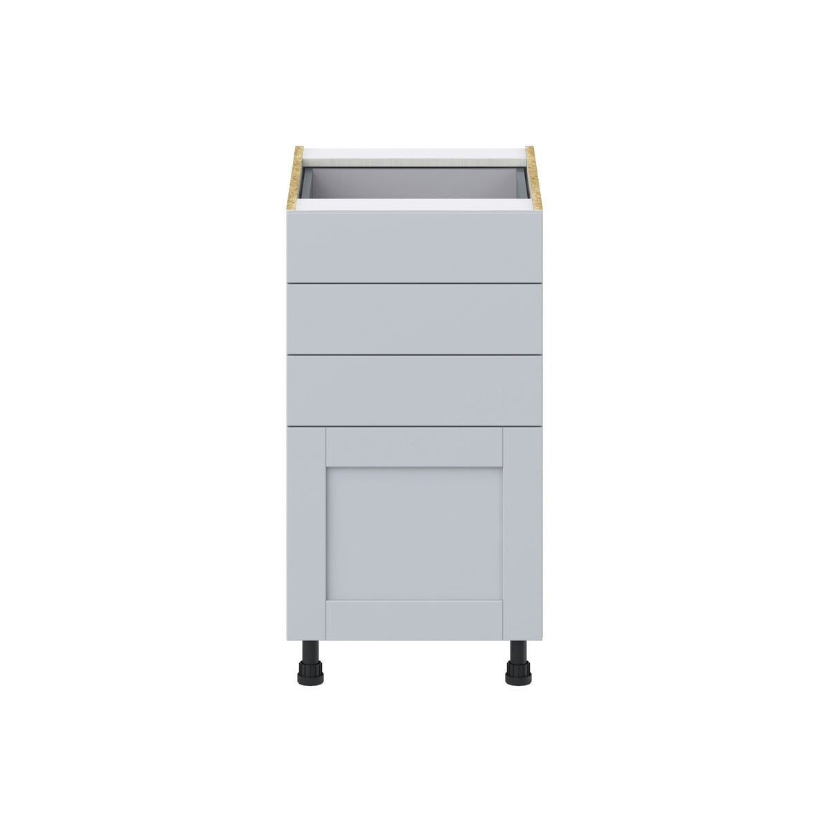 Hugo&Borg Charlesberg 18-in W x 34.5-in H x 24-in D Gray 4-Drawer Base Fully Assembled Cabinet