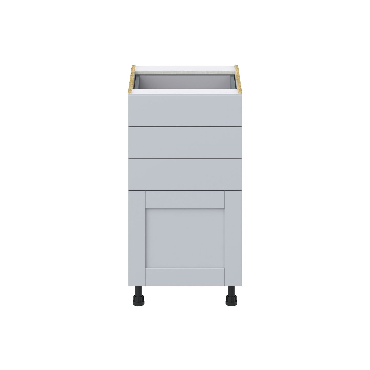Hugo&Borg Charlesberg 18-in W x 34.5-in H x 24-in D Gray 4-Drawer Base Fully Assembled Cabinet