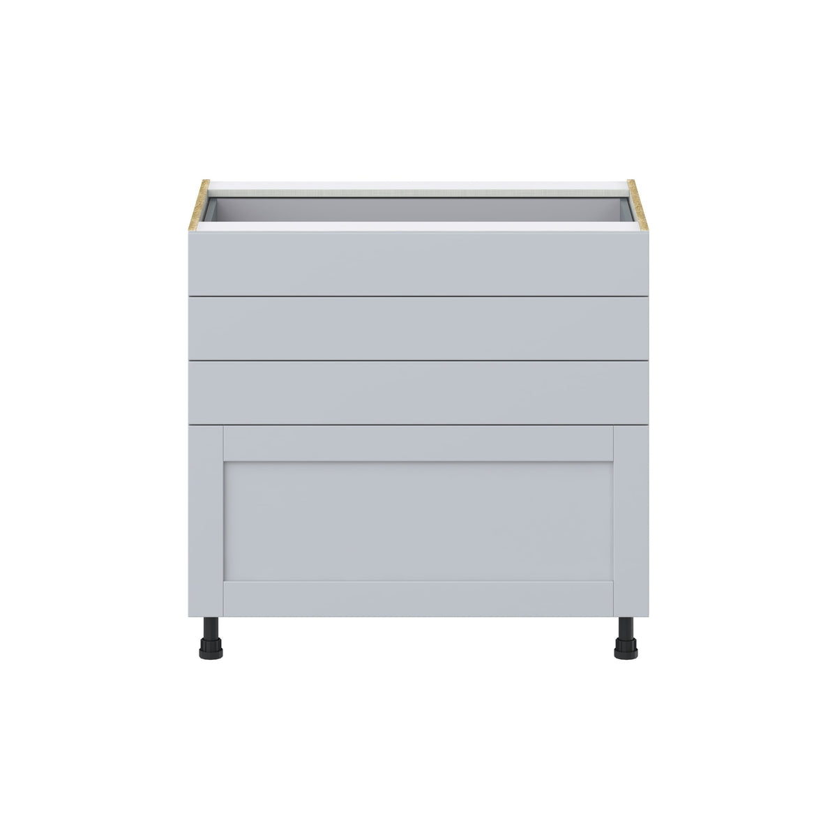 Hugo&Borg Charlesberg 36-in W x 34.5-in H x 24-in D Gray 4-Drawer Base Fully Assembled Cabinet