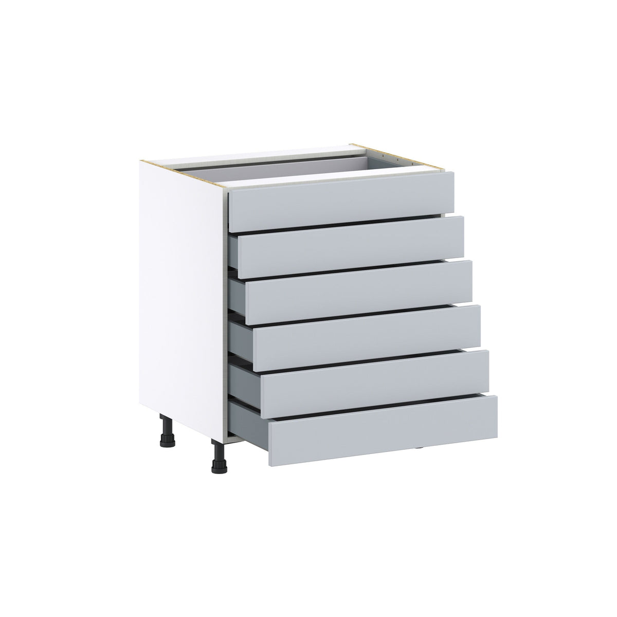 Hugo&Borg Charlesberg 30-in W x 34.5-in H x 24-in D Gray 6-Drawer Base Fully Assembled Cabinet
