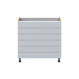 Hugo&Borg Charlesberg 36-in W x 34.5-in H x 24-in D Gray 6-Drawer Base Fully Assembled Cabinet