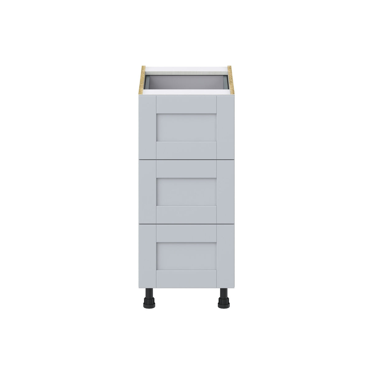 Hugo&Borg Charlesberg 15-in W x 34.5-in H x 24-in D Gray 3-Drawer Base Fully Assembled Cabinet