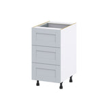 Hugo&Borg Charlesberg 18-in W x 34.5-in H x 24-in D Gray 3-Drawer Base Fully Assembled Cabinet
