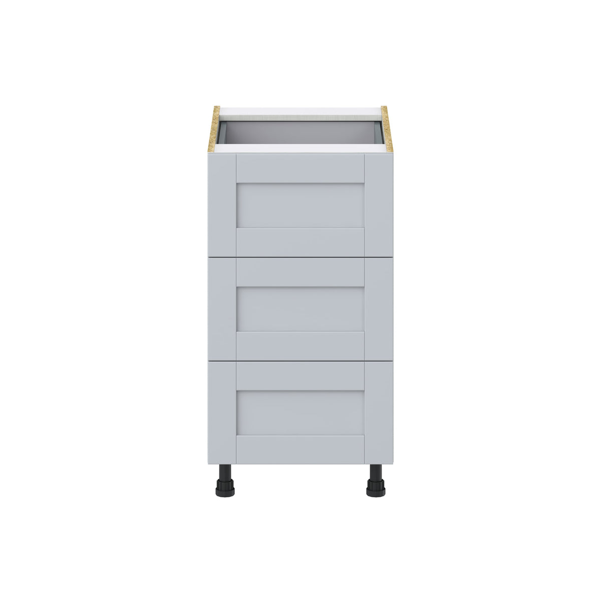 Hugo&Borg Charlesberg 18-in W x 34.5-in H x 24-in D Gray 3-Drawer Base Fully Assembled Cabinet