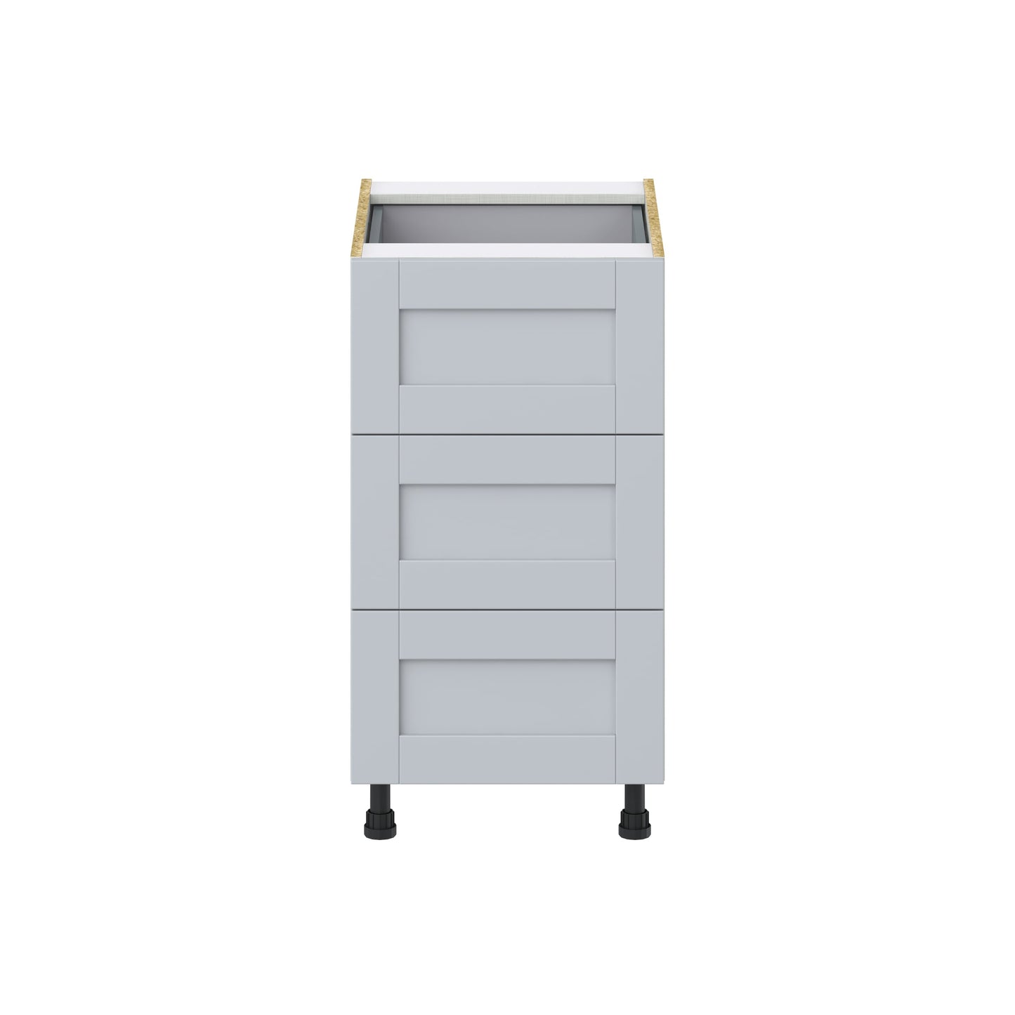 Hugo&Borg Charlesberg 18-in W x 34.5-in H x 24-in D Gray 3-Drawer Base Fully Assembled Cabinet