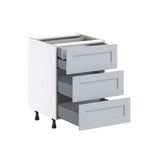 Hugo&Borg Charlesberg 24-in W x 34.5-in H x 25-in D Gray 3-Drawer Base Fully Assembled Cabinet