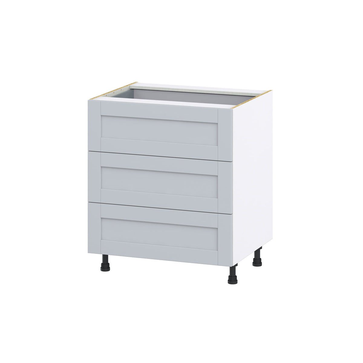 Hugo&Borg Charlesberg 30-in W x 34.5-in H x 24-in D Gray 3-Drawer Base Fully Assembled Cabinet