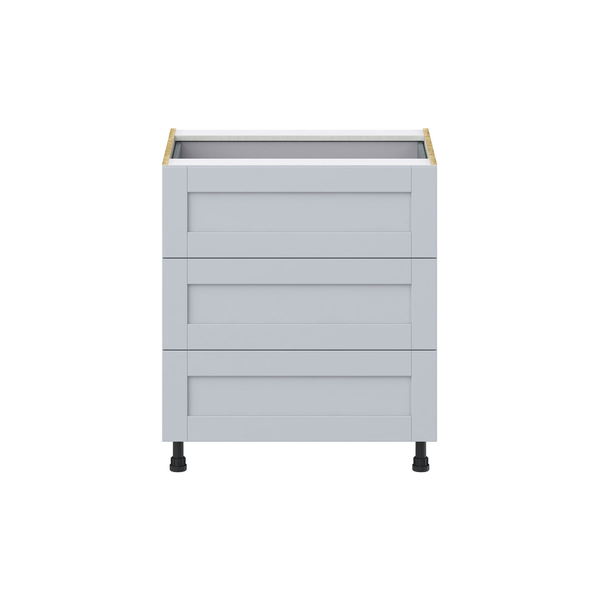 Hugo&Borg Charlesberg 30-in W x 34.5-in H x 24-in D Gray 3-Drawer Base Fully Assembled Cabinet